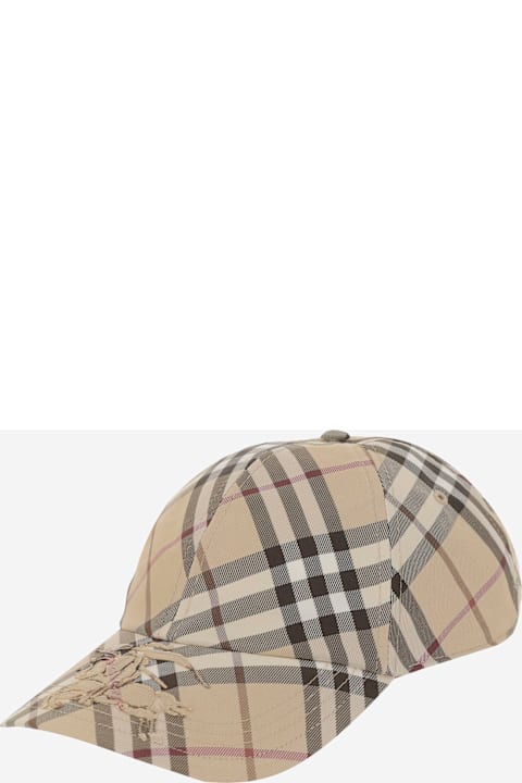 Burberry Hats for Women Burberry Baseball Cap With Check Pattern