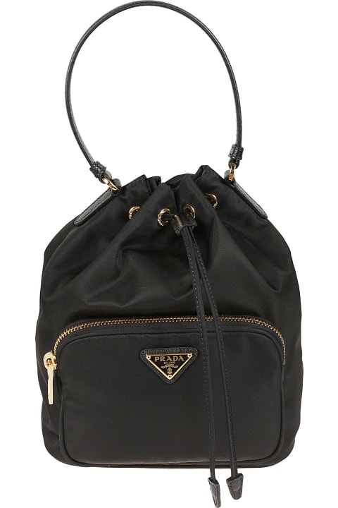 Fashion for Women Prada Logo Plaque Bucket Bag