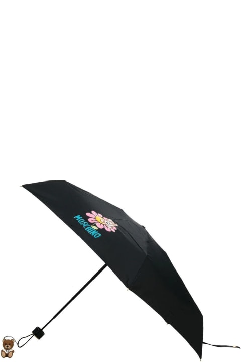 ウィメンズ Moschinoの傘 Moschino Flower Bear With Pendant Teddy Supermini Umbrella
