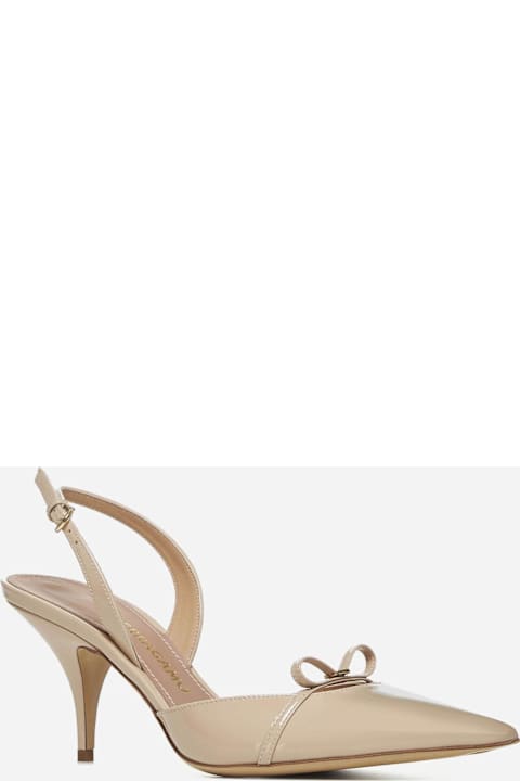 Homeware Ferragamo Beige Patent Leather Gylla Slingback