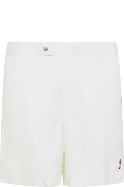 Homeware Brunello Cucinelli Embroidered Buttoned Swim Shorts
