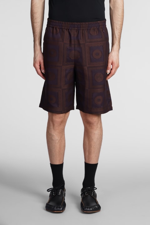 Shorts In Bordeaux Polyester