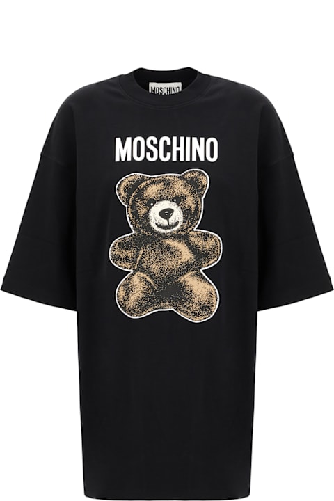 Moschino for Women Moschino Black Cotton Oversize T-shirt Dress