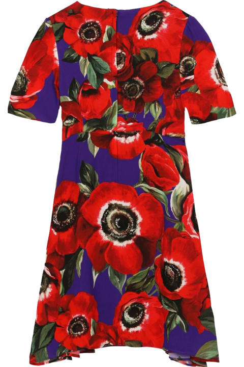 ガールズ ワンピース＆ドレス Dolce & Gabbana Anemone Midi Dress With Print