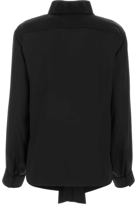 Fashion for Women Giorgio Armani Black Satin Shirt