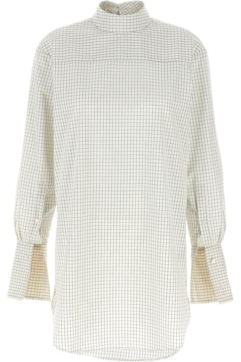 Homeware Dries Van Noten Grid Mock-neck Long Sleeved Shirt