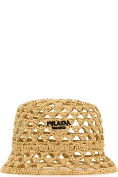 Prada Hair Accessories for Women Prada Raffia Bucket Hat