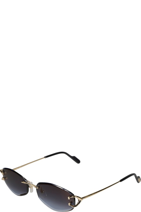 Cartier Eyewear Eyewear for Women Cartier Eyewear Decorated Hinge Frameless Sunglasses