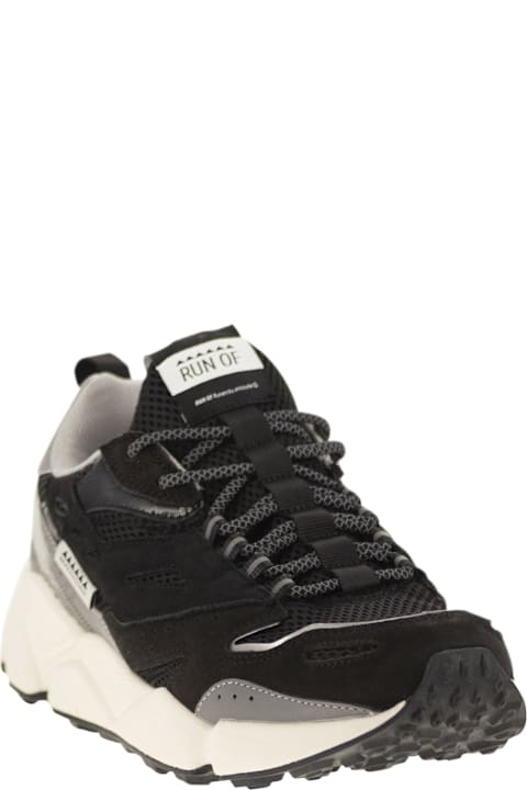 RUN OF Sneakers for Men RUN OF Leather And Fabric Trainers