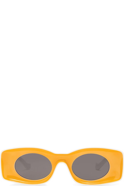 ウィメンズ Loeweのアクセサリー Loewe Lw40033i - Yellow / White Sunglasses