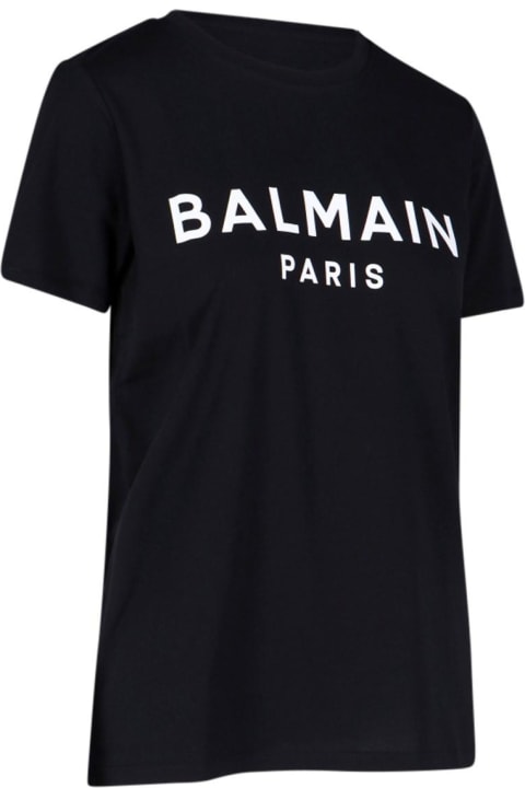 Balmain for Women Balmain Logo Buttons T-shirt