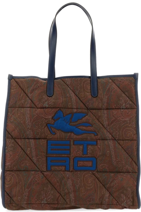 Etro Totes for Men Etro Logo Embroidery Shoulder Bag