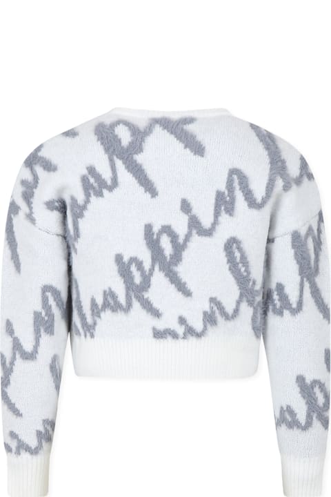 Homeware Pinko White Sweater For Girl With Writing