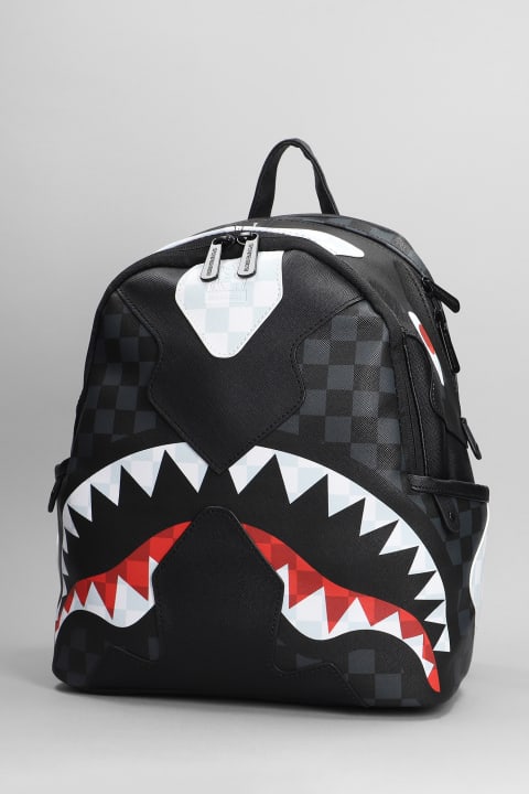 Bags for Men Sprayground Backpack In Black Pvc