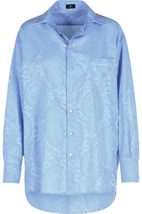 Homeware Etro Light Blue Cotton Shirt