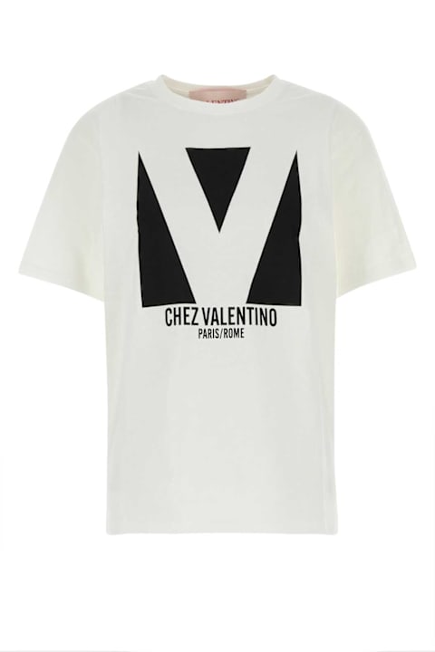 Valentino Garavani Topwear for Women Valentino Garavani White Cotton T-shirt