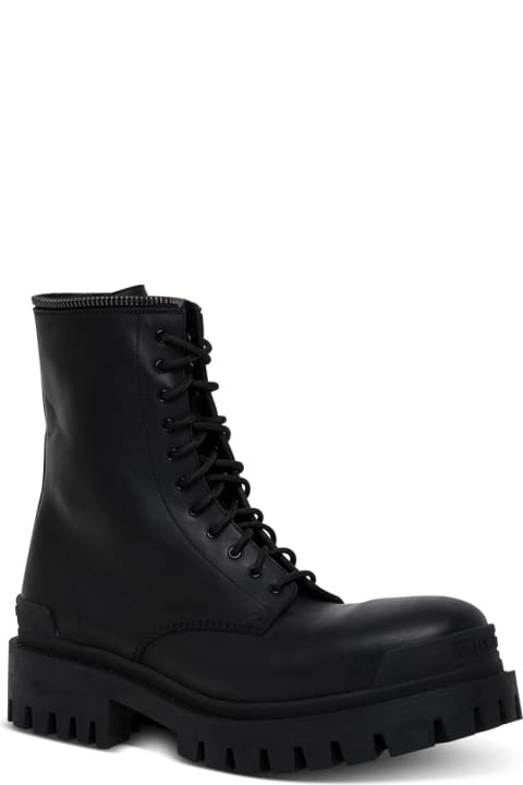 Balenciaga Master Black Leather Boots | italist