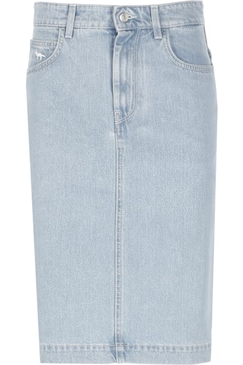 Maison Kitsuné Skirts for Women Maison Kitsuné Straight Denim Skirt