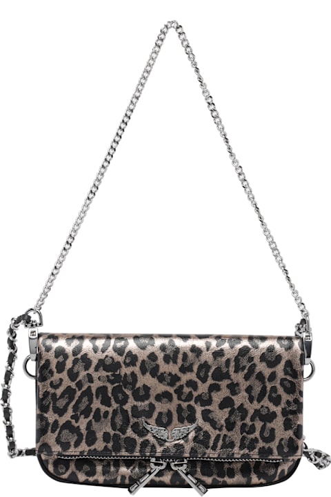 Zadig & Voltaire for Men Zadig & Voltaire Nano Rock Leopard Effect Crossbody Bag