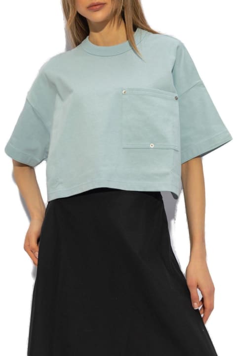 Topwear for Women Bottega Veneta Pocket Detailed Cropped T-shirt
