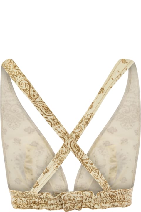 Underwear & Nightwear for Women MC2 Saint Barth Denim Top With Wide Neckline