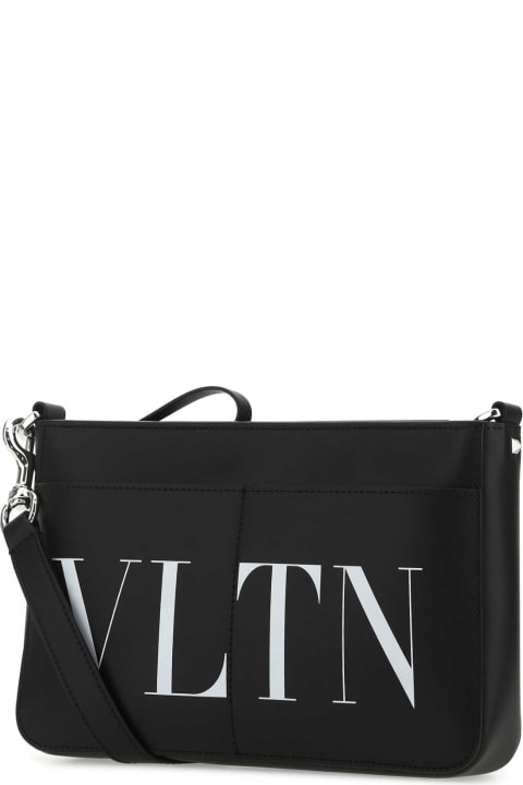 メンズ新着アイテム Valentino Garavani Black Leather Crossbody Bag