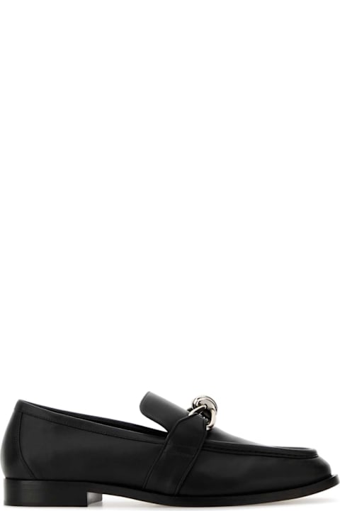 Bottega Veneta Black Leather Astraire Loafers