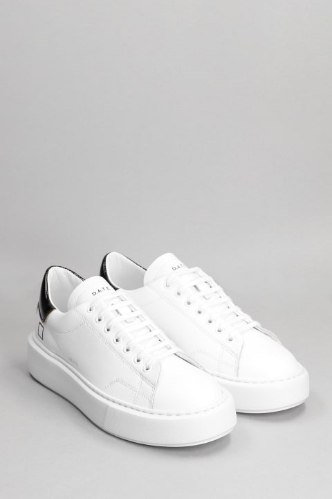 Sfera Patent Sneakers In White Leather And Fabric