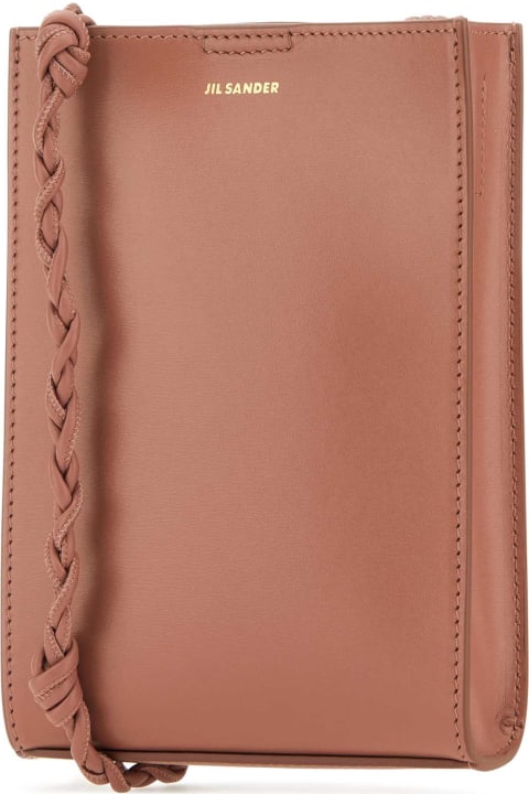 Jil Sander for Women Jil Sander Dark Pink Leather Small Tangle Shoulder Bag