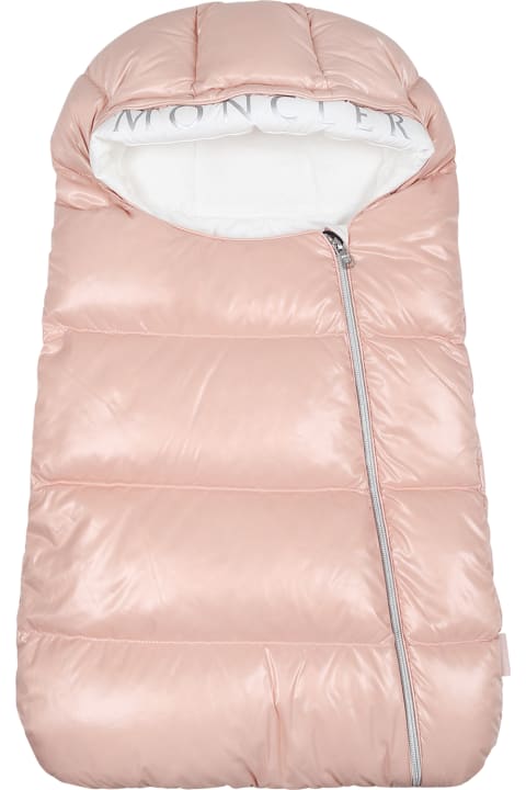 ベビーガールズ アクセサリー＆ギフト Moncler Pink Sleeping Bag For Baby Girl With Logo