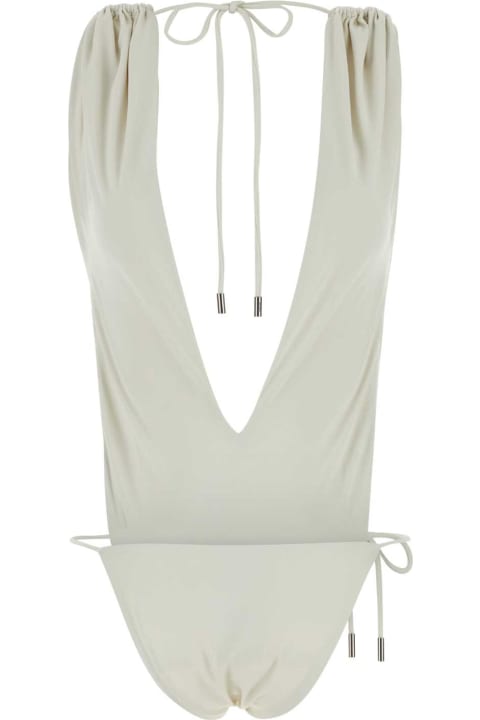 Saint Laurent Clothing for Women Saint Laurent Chalk Stretch Nylon Swimsuit