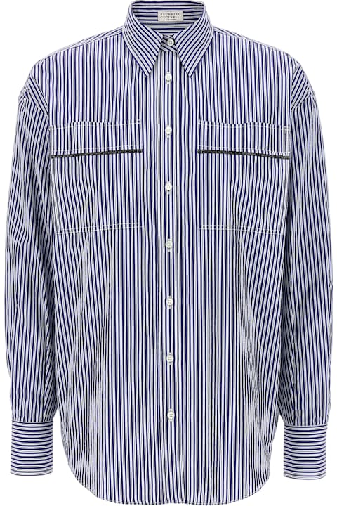 Brunello Cucinelli Topwear for Women Brunello Cucinelli Monile Striped Shirt