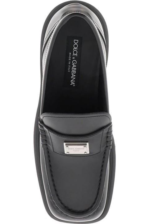 Flat Shoes for Women Dolce & Gabbana Leather Mocassins