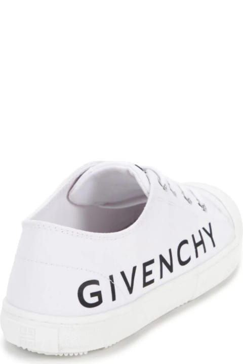 ウィメンズ新着アイテム Givenchy White Low Sneakers With Givenchy Signature