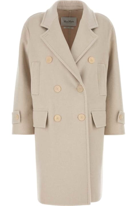 Homeware Max Mara Sand Wool Blend Nogara Coat