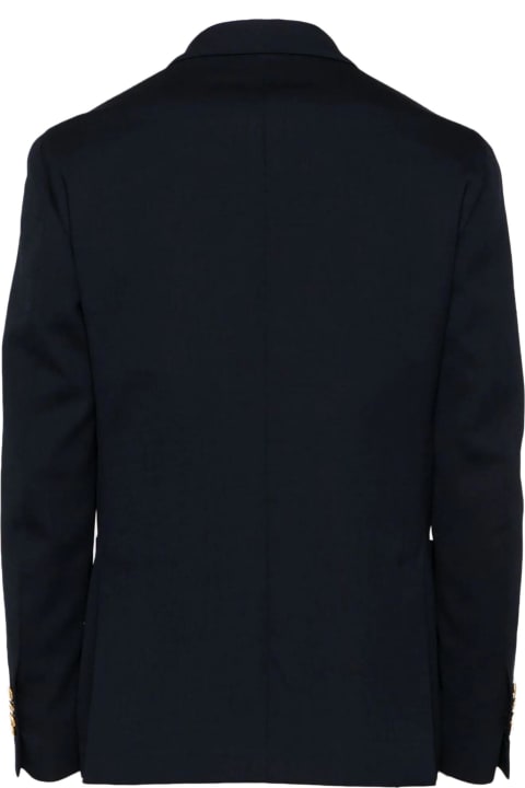 Lardini Coats & Jackets for Men Lardini Navy Blue Wool Blend Blazer