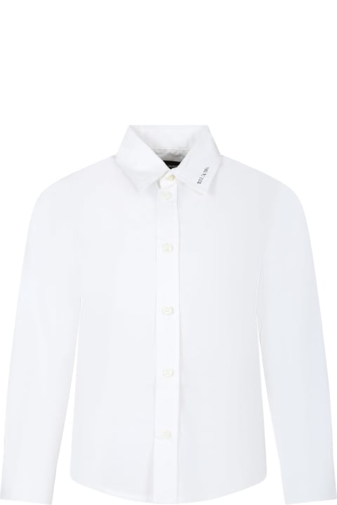 Dsquared2 Shirts for Boys Dsquared2 White Shirt For Boy