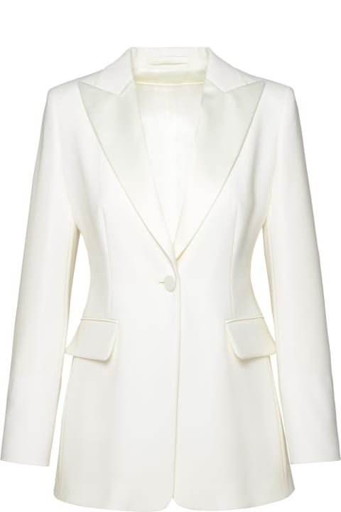 Max Mara Pianoforte Clothing for Women Max Mara Pianoforte 'plinio' White Acetate Blend Jacket