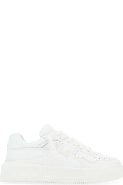 Sale for Men Valentino Garavani White Nappa Leather One Stud Xl Sneakers