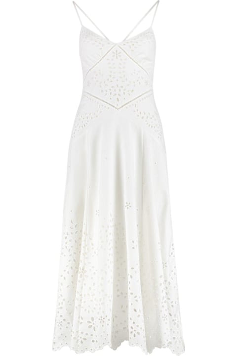 self-portrait for Kids self-portrait Sweetheart Neck Sleeveless Midi Dress