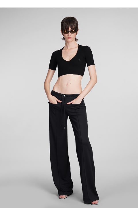 Clothing for Women Courrèges Topwear In Black Viscose