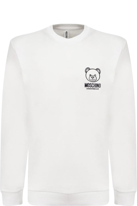 Moschino for Men Moschino Teddy Bear Detailed Crewneck Sweatshirt