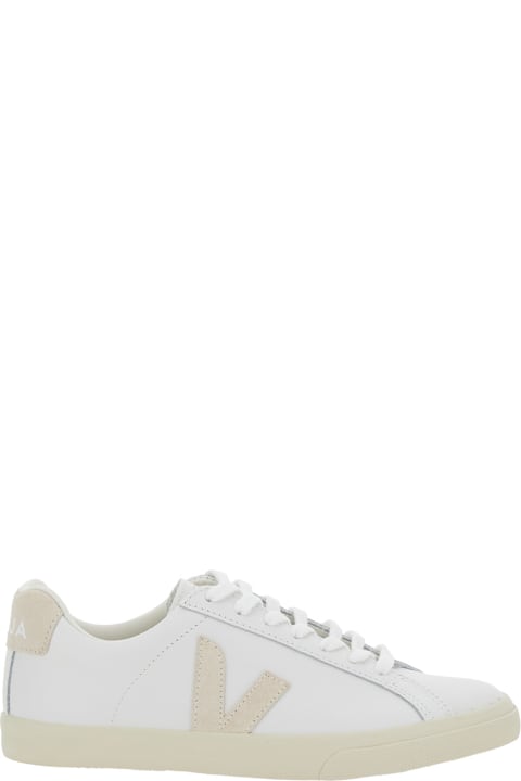 Veja Sneakers for Men Veja 'esplar' White Low Top Sneakers With Logo Detail On The Side And Logo Lettering On The Heel In Leather Unisex