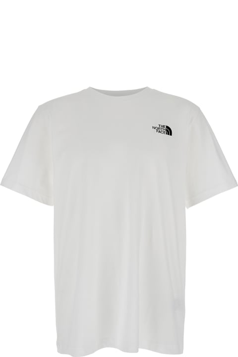 Homeware The North Face White T-shirt With Logo Printed On The Front And Maxi Logo On The Back In Cotton Man