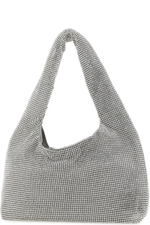 Silver Rhinestones Mini Armpit Handbag