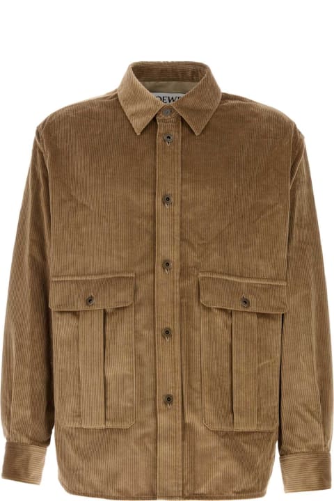 Loewe Shirts for Men Loewe Biscuit Corduroy Shirt