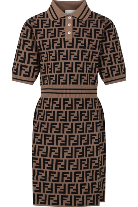 Brown Dress For Girl With Ff