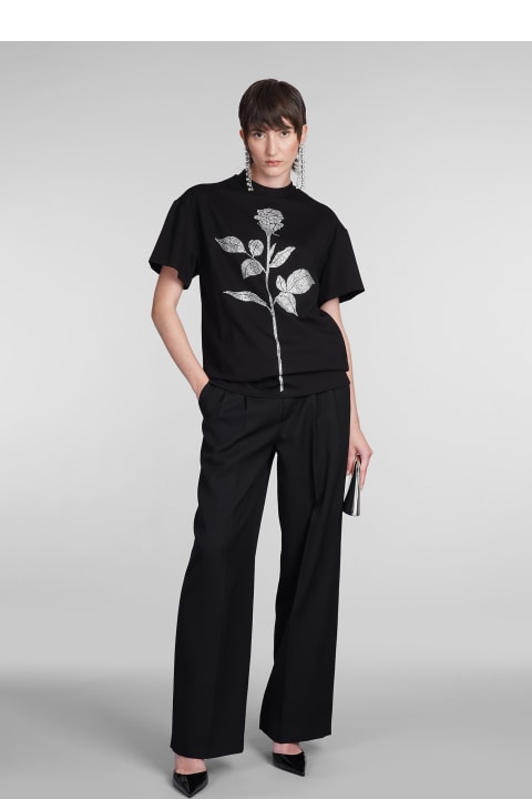 David Koma Topwear for Women David Koma T-shirt In Black Viscose