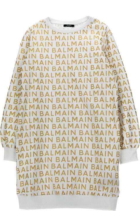 Balmain for Girls Balmain Logo Print Dress