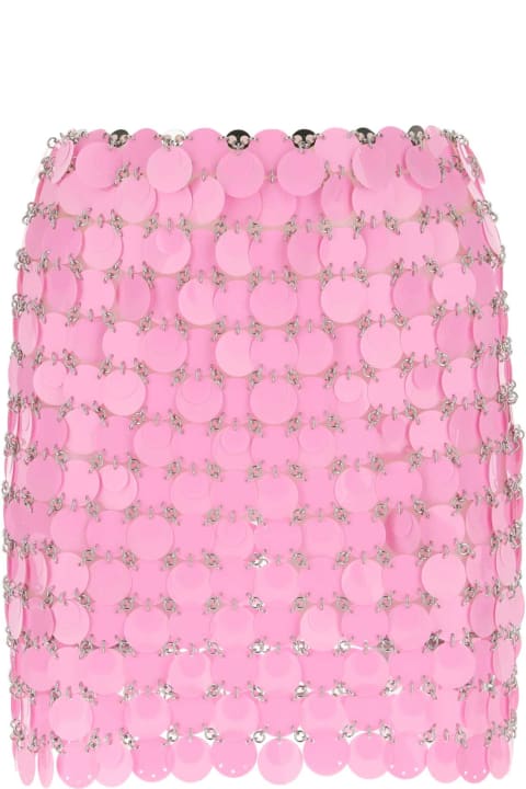 Skirts for Women Paco Rabanne Pink Maxi Sequins Mini Skirt